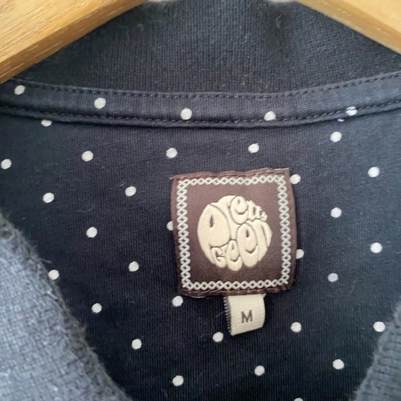 Pretty Green Polo Shirt Polk Dot Short Sleeve Black Medium - Picture 4 of 10